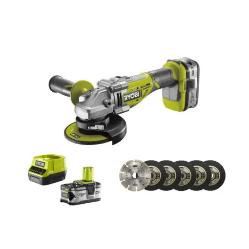 Ryobi - 18V Brushless Angle Grinder Pack - R18AG7-140S product image