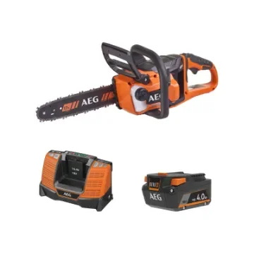 AEG - 18V Brushless Chainsaw with 4.0 Ah Battery - 4935471337-4935478636-4932464542 product image