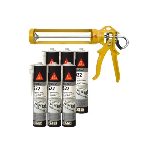 Sika - Sikaflex 522 Caravan Sealant Pack with Manual Gun - 634863x6-485241 product image