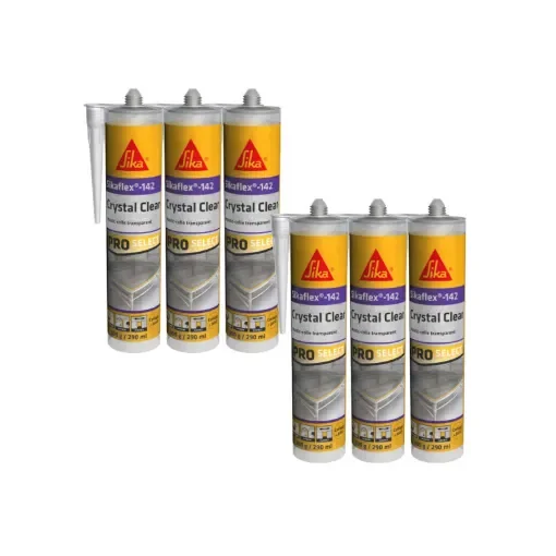 Sika - Pack of 6 Sikaflex-142 Crystal Clear Sealant - 639555x6 product image