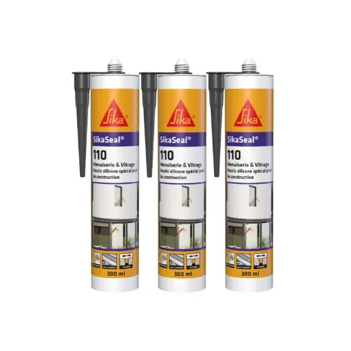 Sika - SikaSeal 110 Joinery & Glazing Silicone Sealant - 525042x3 product image