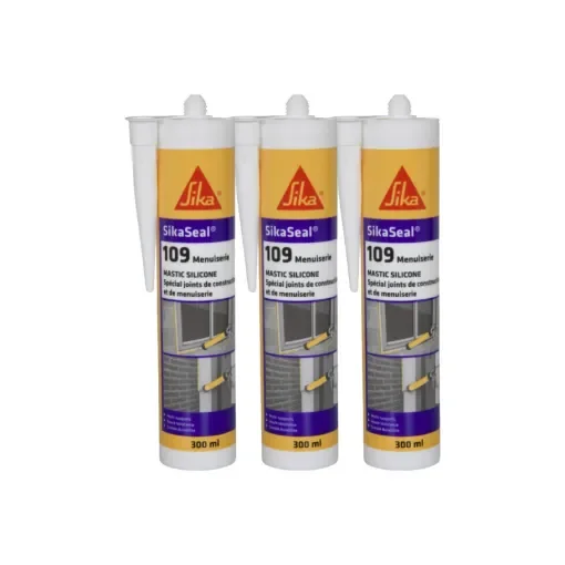 Sika - SikaSeal 109 Carpentry Silicone Sealant - 525038x3 product image