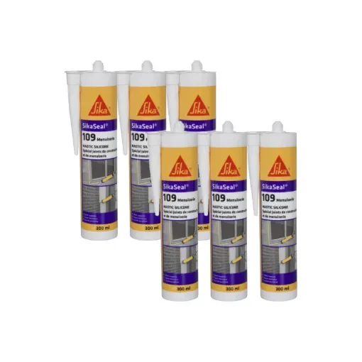 Sika - SikaSeal 109 Carpentry Silicone Sealant - 525038x6 product image