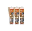 Sika - Pack of 3 Sikasil Construction Silicone Sealants - Grey - 441629x3 product image