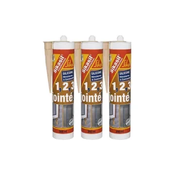 Sika - Pack of 3 Sikasil Construction Silicone Sealants - Grey - 441629x3 product image