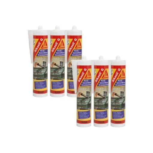 Sika - Silicone Elastic Sealant - White - 106387x6 product image
