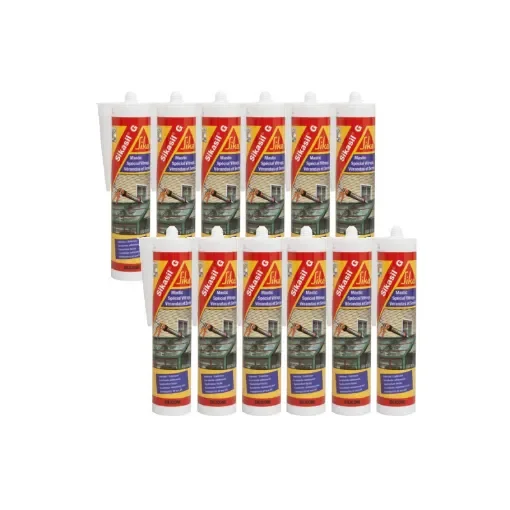 Sika - Silicone Elastic Sealant - White - 106387x12 product image