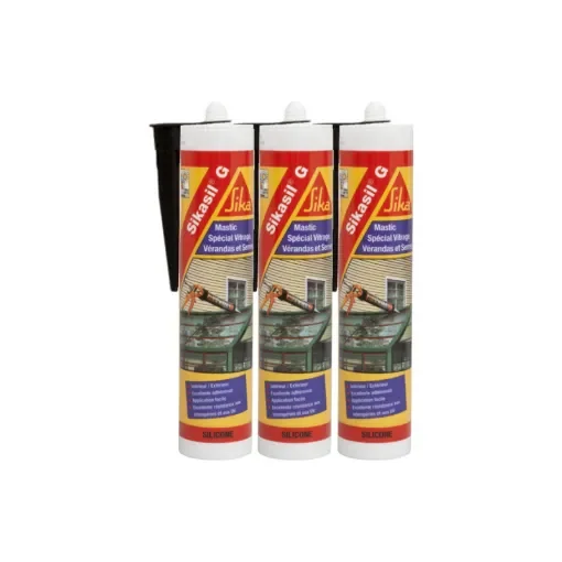 Sika - Silicone Elastic Sealant Pack of 3 - 106385x3 product image
