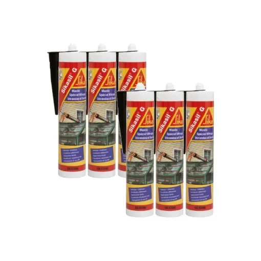 Sika - Silicone Sealant Pack of 6 - 106388x6 product image