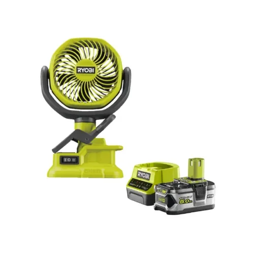 Ryobi - 18V One+ Clip Fan Pack with 5.0Ah Battery - 5133005400-5133003366 product image