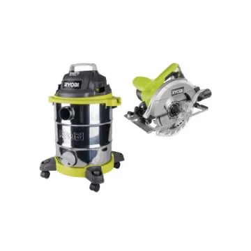 Ryobi - Wet and Dry Vacuum 1500W & Circular Saw 1400W - 5133004988-5133002778 product image