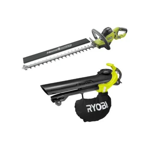 Ryobi - Electric Hedge Trimmer 600W & Blower Vacuum 3000W - 5133002190-5133003645 product image
