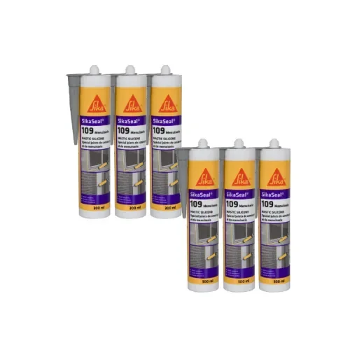 Sika - SikaSeal 109 Silicone Sealant - 525040x6 product image