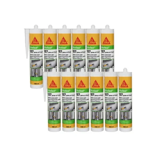 Sika - Sikaseal 107 Acrylic Sealant Joint and Crack - 525637x12 product image