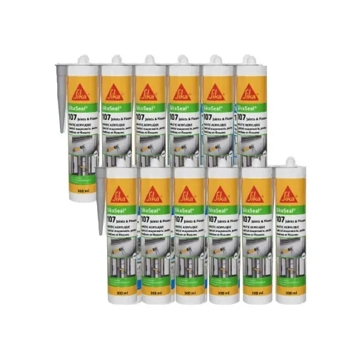 Sika - Sikaseal 107 Acrylic Sealant Grey 300ml - 525638x12 product image