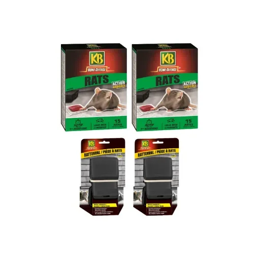 KB - Home Defense Rat Trap & Bait Pack - HDRAT2x2-RATPATx2 product image