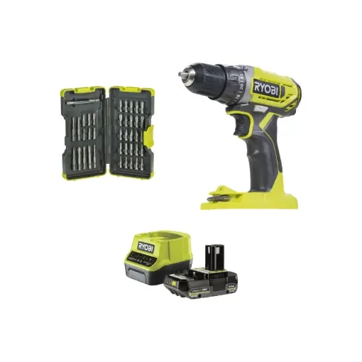 Ryobi - 18V One+ Drill Driver Pack with Battery & Charger - 5133003816-5132002257-5133003368 product image