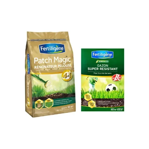 Fertiligène - Magic Lawn Renovator Pack 3.6kg & Red Label 1kg - FPATCH36C-RESI40 product image