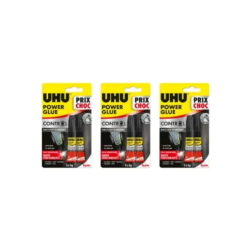 UHU - Power Glue Liquid Control Set of 3 Tubes - 36715 product image