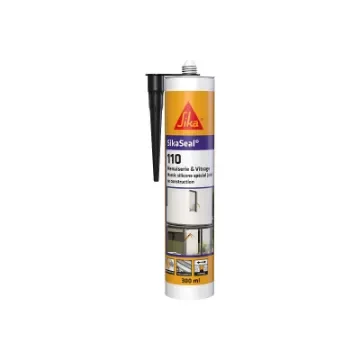 Sika - SikaSeal 110 Joinery & Glazing Silicone Sealant - Black - 739181 product image