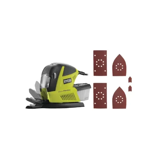 Ryobi - 180W Multi-Function Sander with 60 Abrasives - 5133002910-5132002444 product image