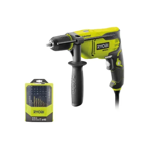 Ryobi - RPD680K Hammer Drill 680W with 46 Accessories - 5133002016-5132002686 product image