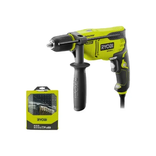 Ryobi - Hammer Drill RPD800-K 800W with 69 Accessories - 5133002018-5132002687 product image