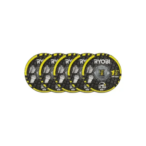 Ryobi - EZ Lock Cutting Discs 38mm Pack of 5 - 5132005837 product image