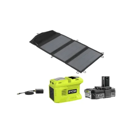 Ryobi - Solar Panel Travel Kit with Transformer & Battery - 5133006096 product image