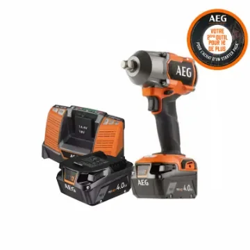 AEG - Brushless 18V Impact Wrench with 2 Batteries - 4935479664-ODCete-obsolete product image