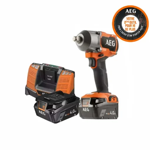 AEG - Brushless 18V Impact Wrench with 2 Batteries - 4935479664-ODCete-obsolete product image