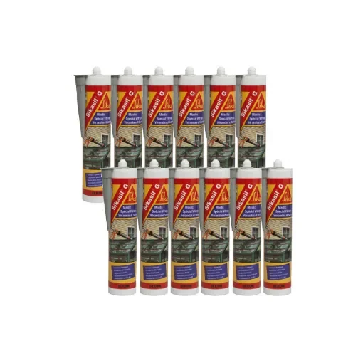 Sika - Silicone Sealant Pack of 12 - 106388x12 product image