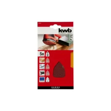 KWB - Abrasive Triangle Set 5 pcs - Grit 80-240 - 493600 product image