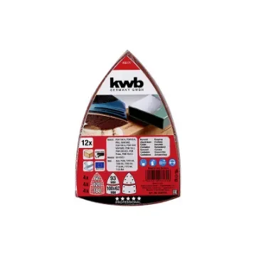 KWB - Set of 12 Abrasive Triangles 100x62mm - 496170 product image