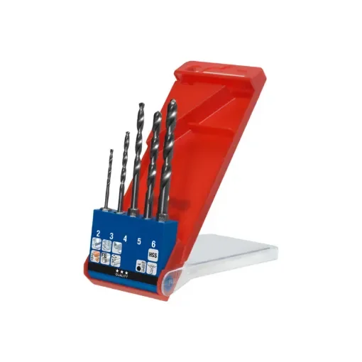 KWB - Set of 5 HSS Spiral Drill Bits 1/4" Hex Shank - 421140 product image