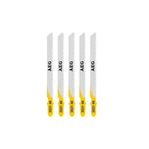AEG - Pack of 5 T101B 75mm Jigsaw Blades for Wood - 4932352148 product image