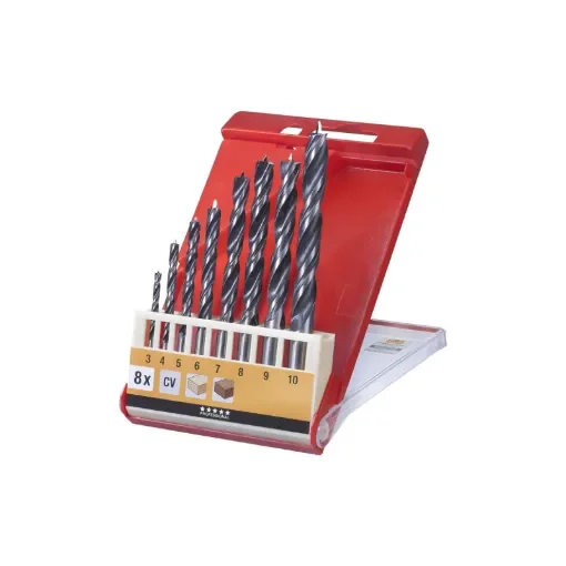 KWB - Set of 8 Spiral Drill Bits for Wood 3-10 mm - 514100 product image