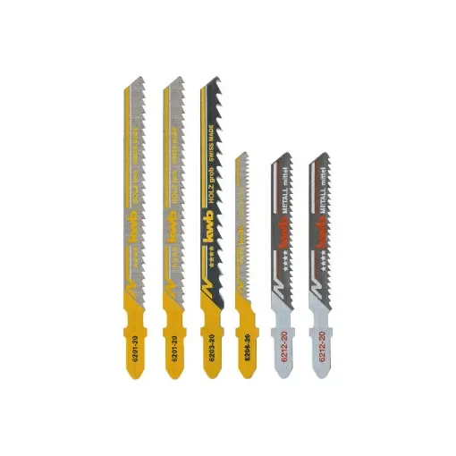 KWB - Set of 6 Jigsaw Blades for Wood and Metal - 625620 product image