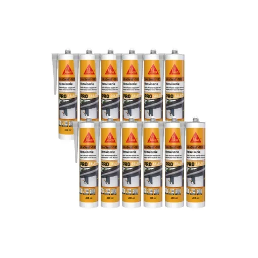 Sika - SIKA Sikaseal-185 Silicone Sealant - White PVC - 732613x12 product image