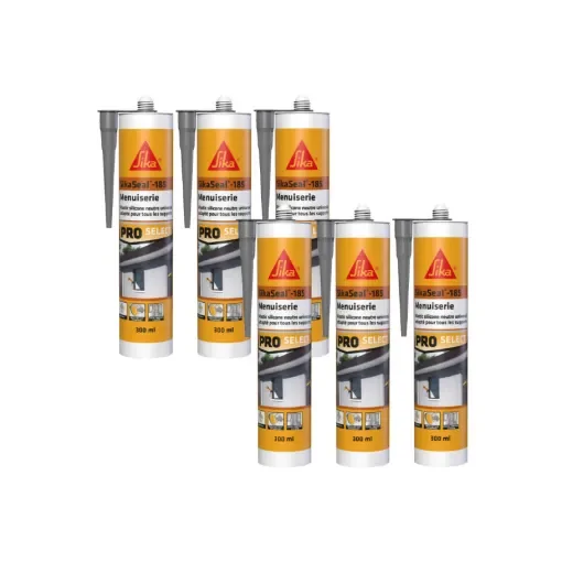 Sika - SIKA Sikaseal-185 Silicone Sealant Grey - 732893x6 product image
