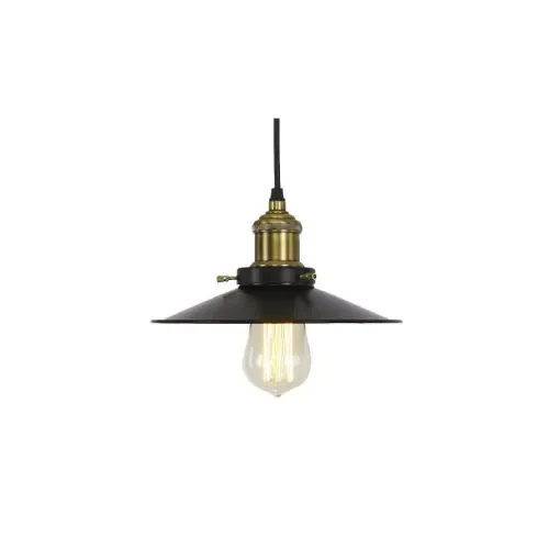 EDM - Vintage Black Pendant Light 60W 14x22 E27 - 32106 product image