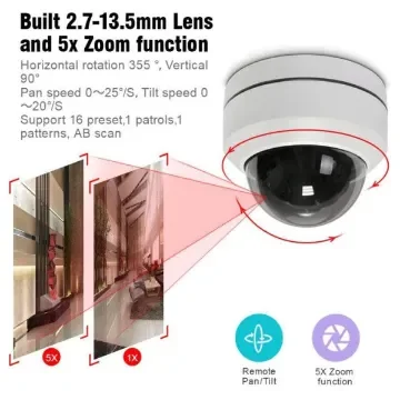 Hella Marine - PTZ Camera 2MP AHD-CVBS 2.8-12mm Lens - CA61-PC product image