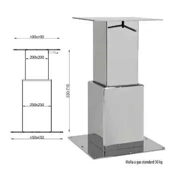 Metastyle - BTGQ II Double Stainless Steel Adjustable Table Base product image