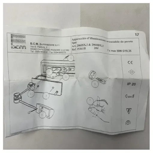 BCM - Wall Lamp Stylish Design - 2060/DX-I/5 product image