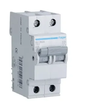 Hager - Double Automatic Switch 63A 2 Poles - MU263A-C63 product image