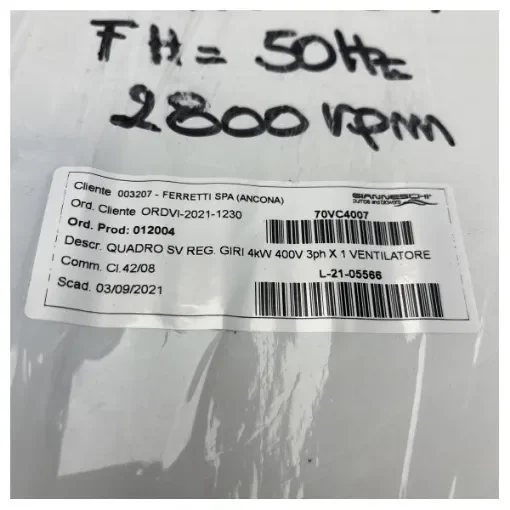 Gianneschi - 70VC4007 Ventilation System 4kW 3-Phase product image