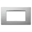 Vimar - Eikon Next 4-Fold Cover Frame Matte Silver - P20654.N13 product image