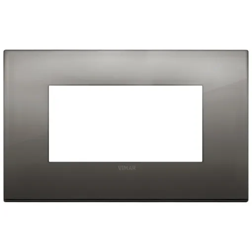 Vimar - Arke Classic 4 Module Black Chrome Cover Plate - 19654.09 product image
