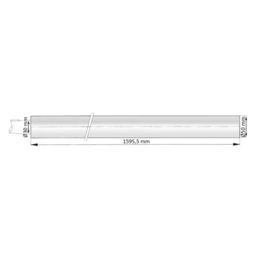 Vetus - Shaft Tube Polyester Ø30 mm - 1500 mm with Bearing - BG30/1500 product image