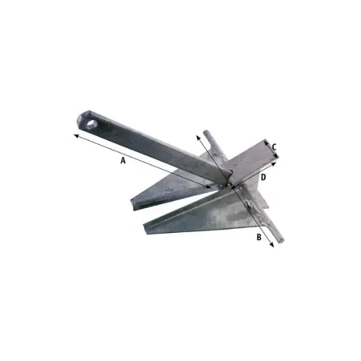 Allpa - 12 KG Galvanised Danforth Anchor - 9010080 product image